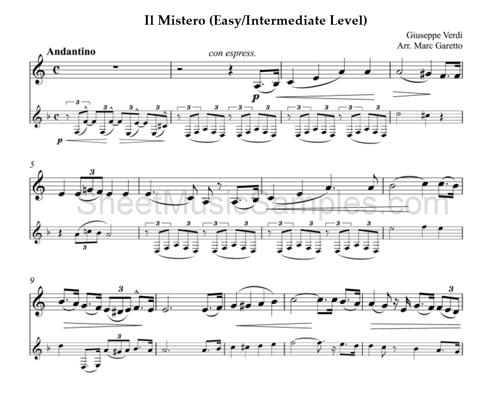 Il Mistero (Easy/Intermediate Level)