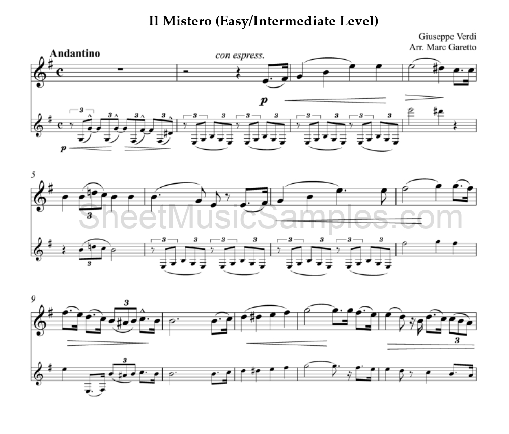 Il Mistero (Easy/Intermediate Level)