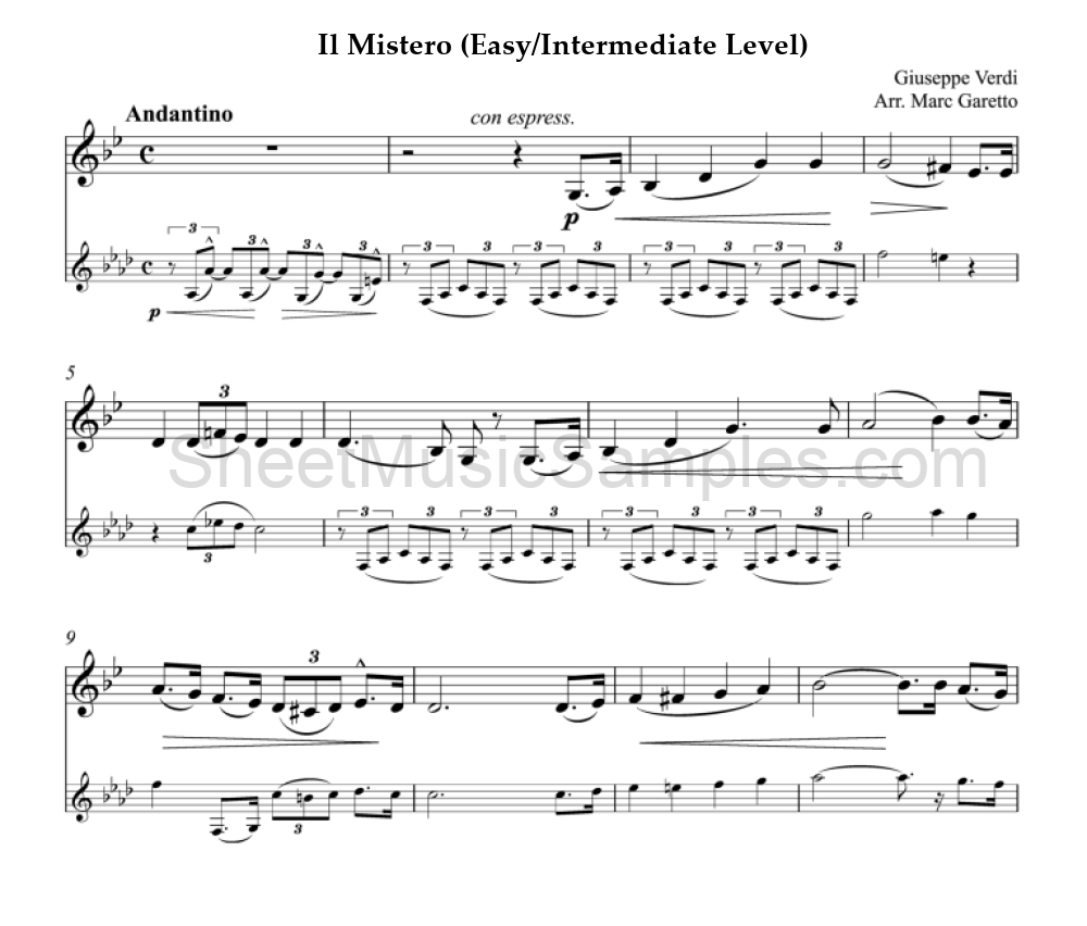 Il Mistero (Easy/Intermediate Level)