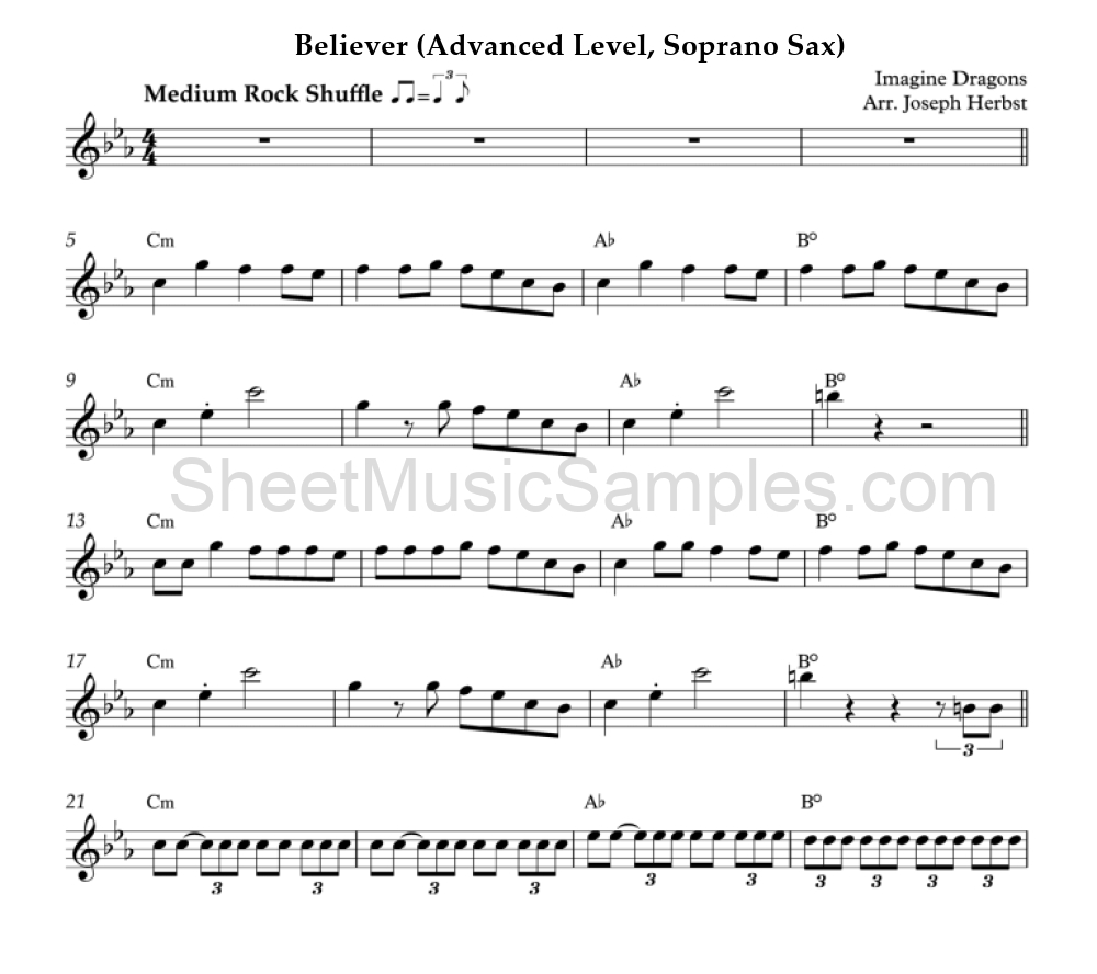 Believer (Advanced Level, Soprano Sax)