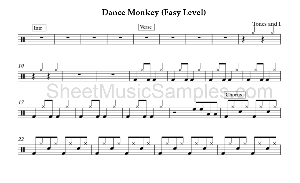 Dance Monkey (Easy Level)