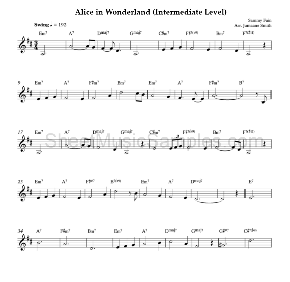 Alice in Wonderland (Intermediate Level)