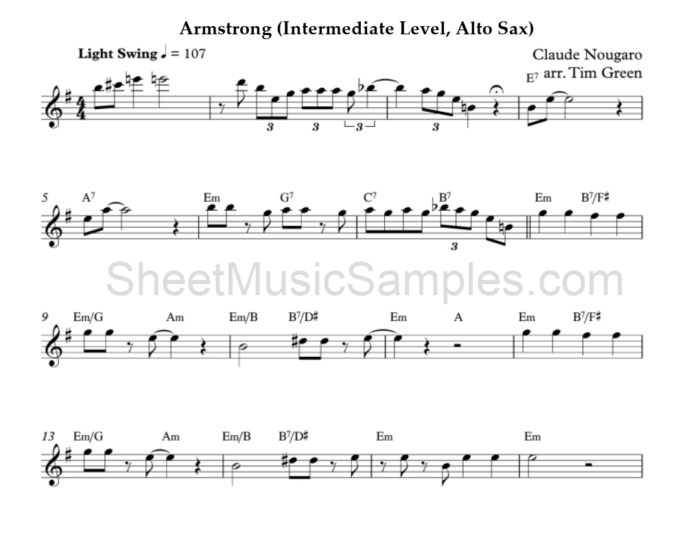 Armstrong (Intermediate Level, Alto Sax)