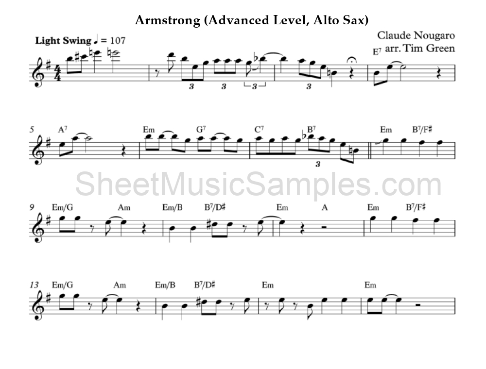 Armstrong (Advanced Level, Alto Sax)