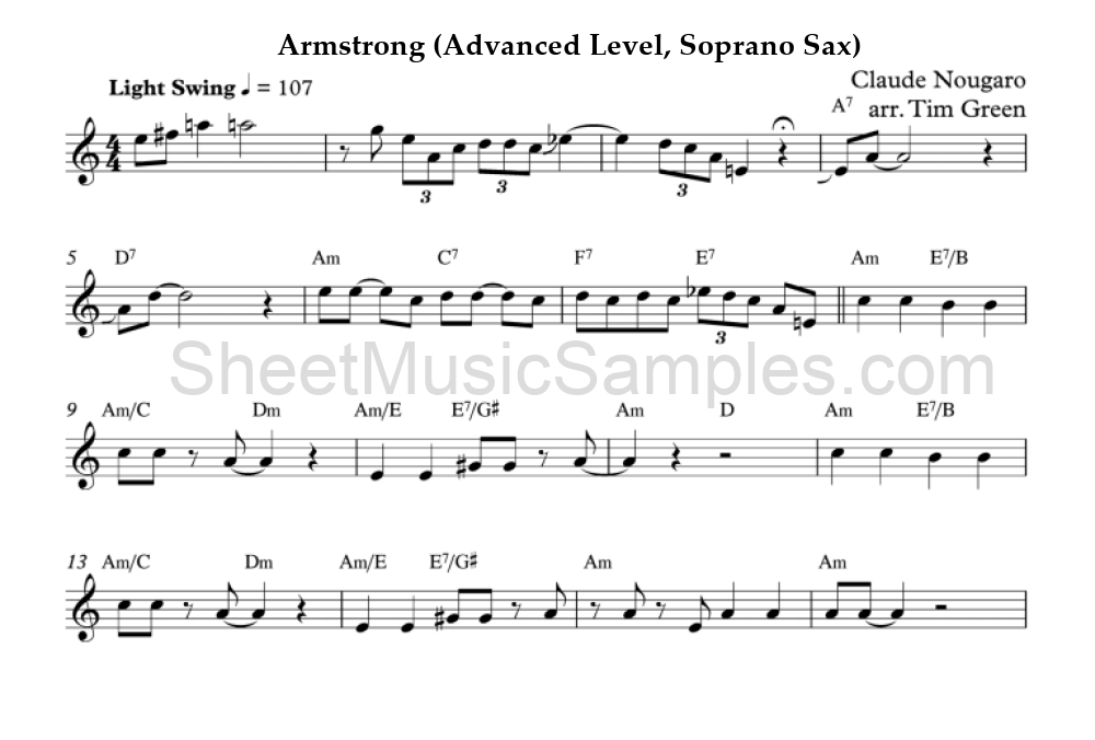 Armstrong (Advanced Level, Soprano Sax)