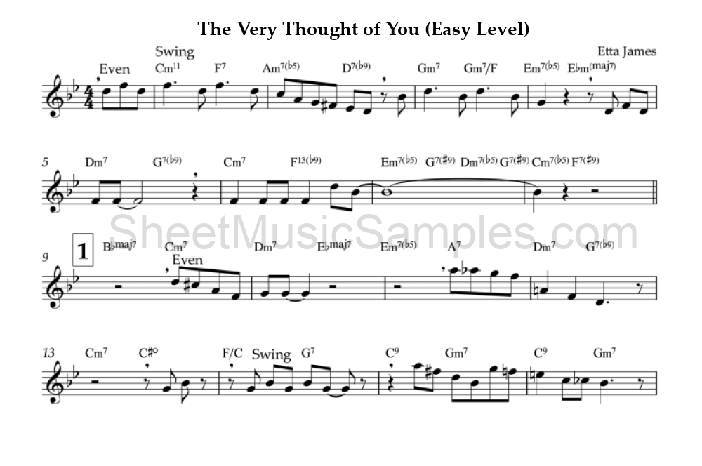 The Very Thought of You (Easy Level)