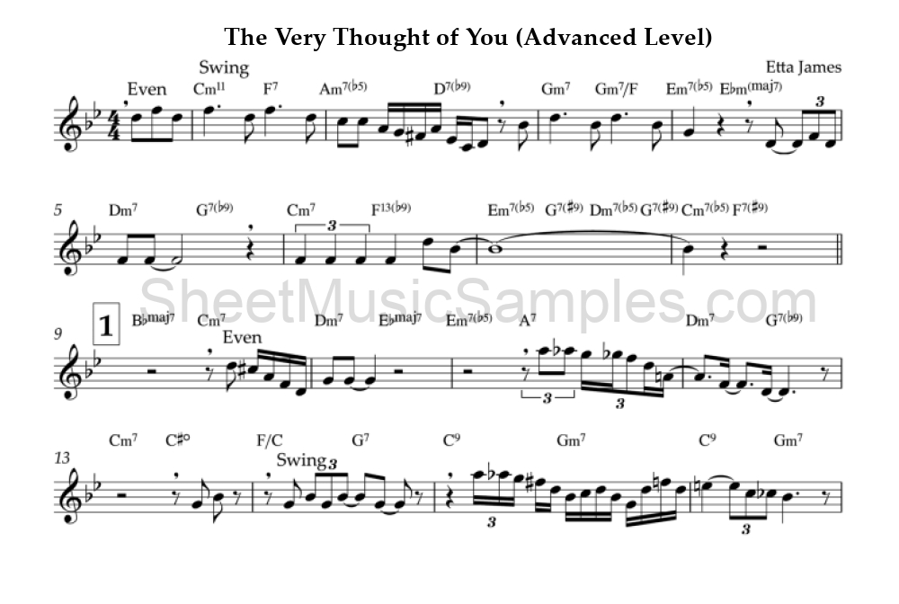 The Very Thought of You (Advanced Level)