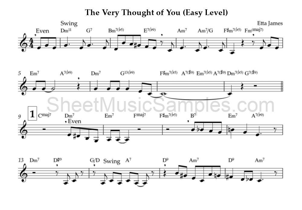 The Very Thought of You (Easy Level)