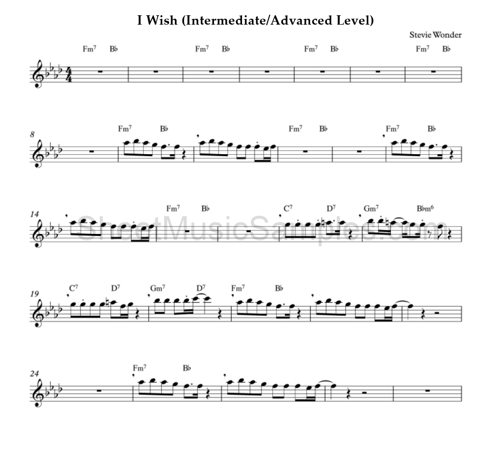 I Wish (Intermediate/Advanced Level)