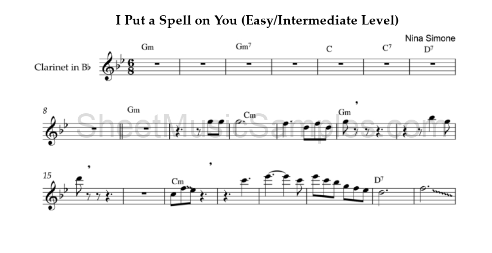 I Put a Spell on You (Easy/Intermediate Level)