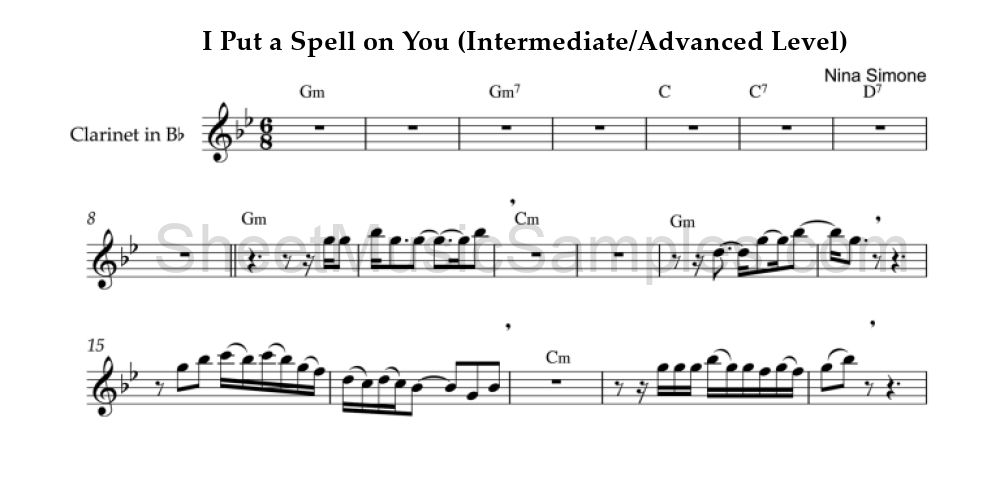 I Put a Spell on You (Intermediate/Advanced Level)