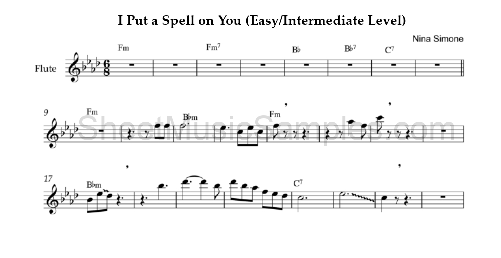 I Put a Spell on You (Easy/Intermediate Level)