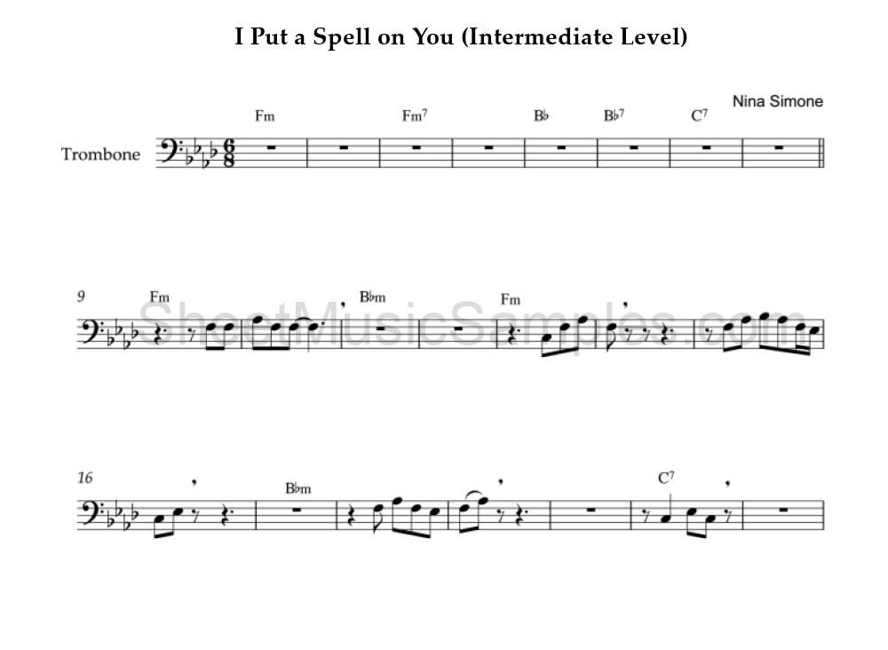 I Put a Spell on You (Intermediate Level)