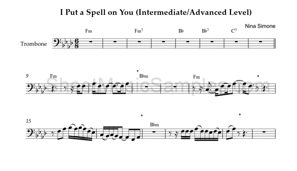 I Put a Spell on You (Intermediate/Advanced Level)