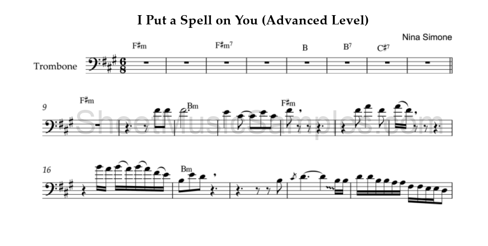 I Put a Spell on You (Advanced Level)