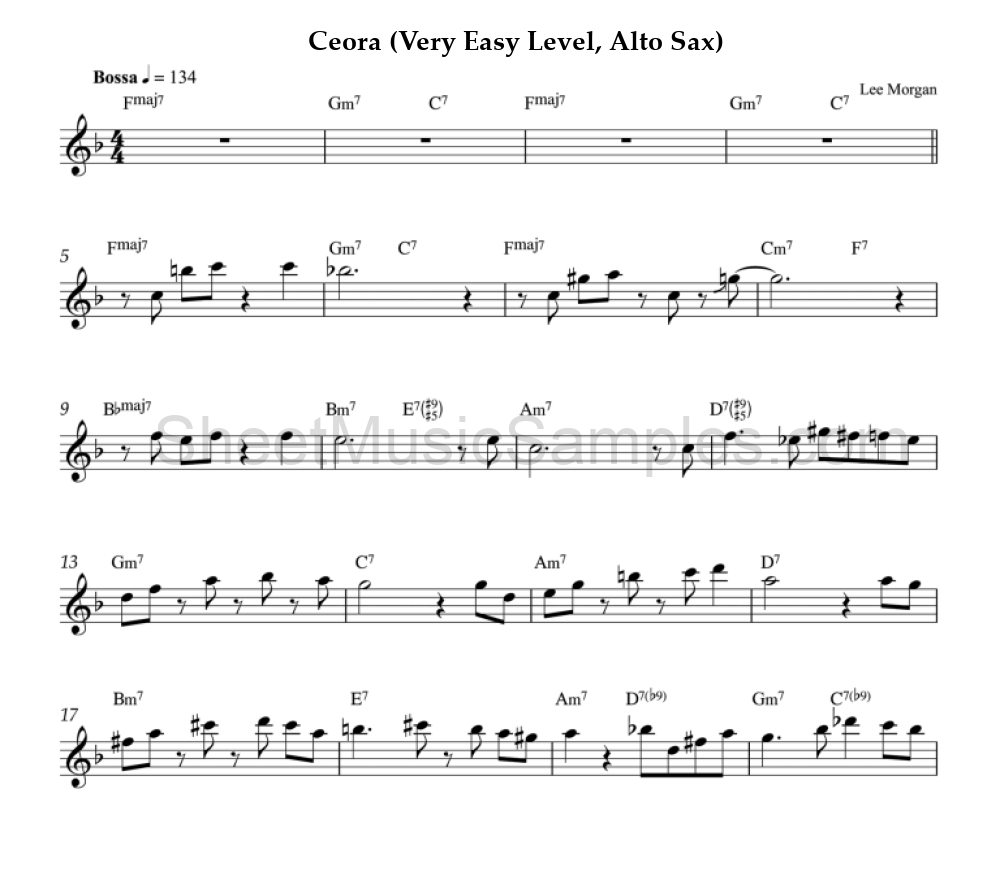 Ceora (Very Easy Level, Alto Sax)