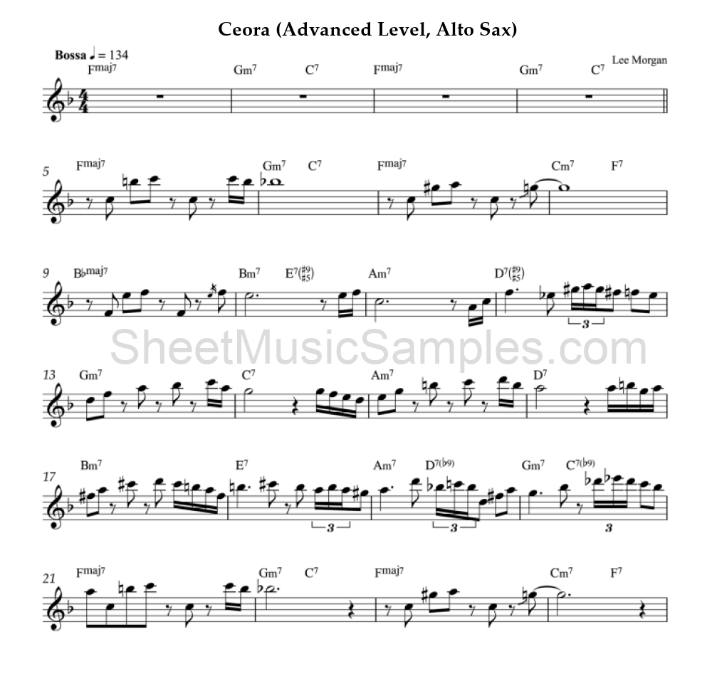 Ceora (Advanced Level, Alto Sax)