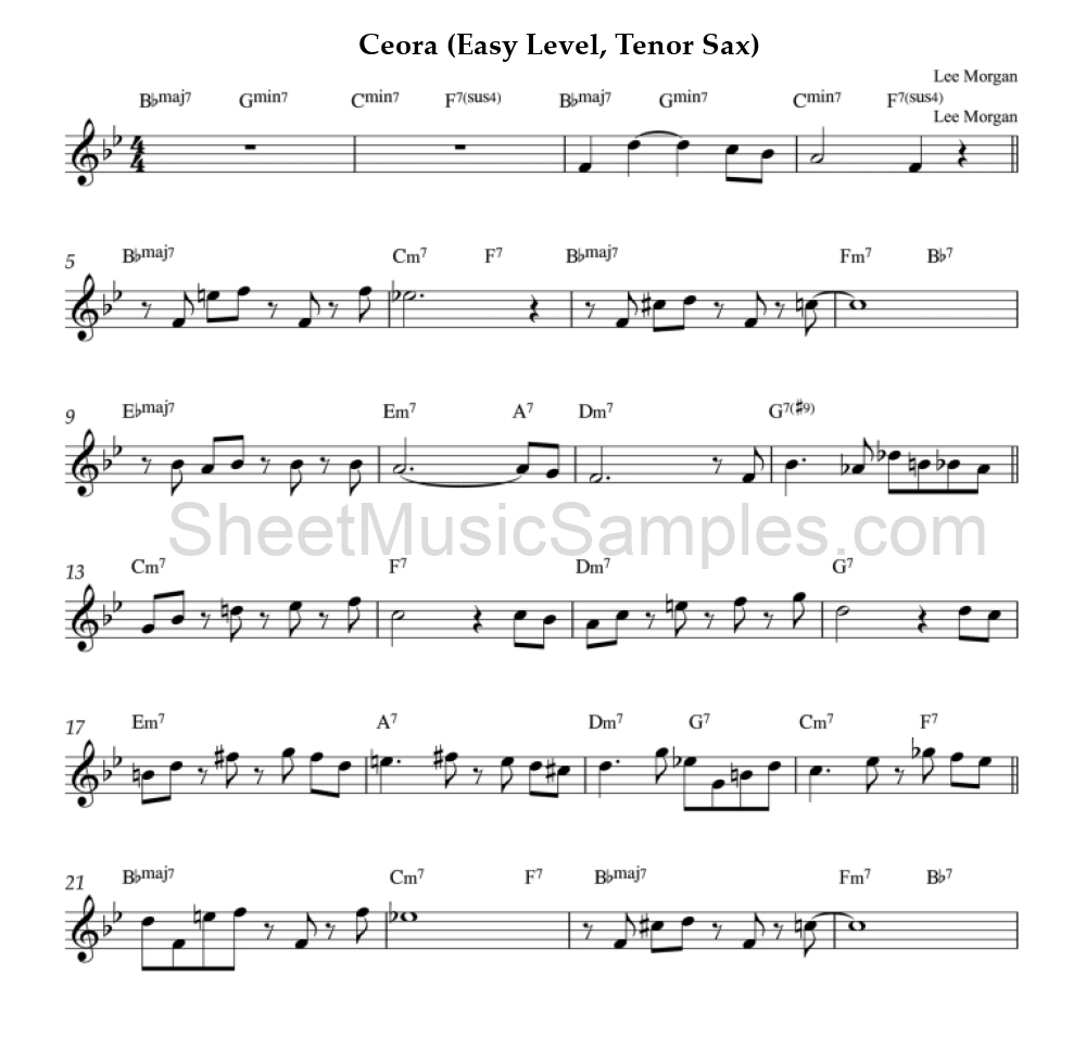 Ceora (Easy Level, Tenor Sax)