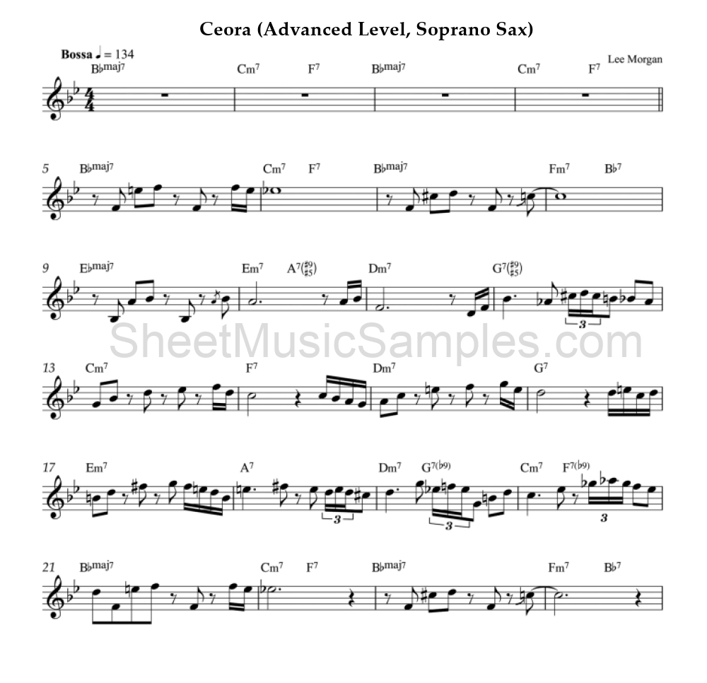 Ceora (Advanced Level, Soprano Sax)