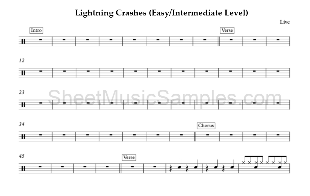 Lightning Crashes (Easy/Intermediate Level)