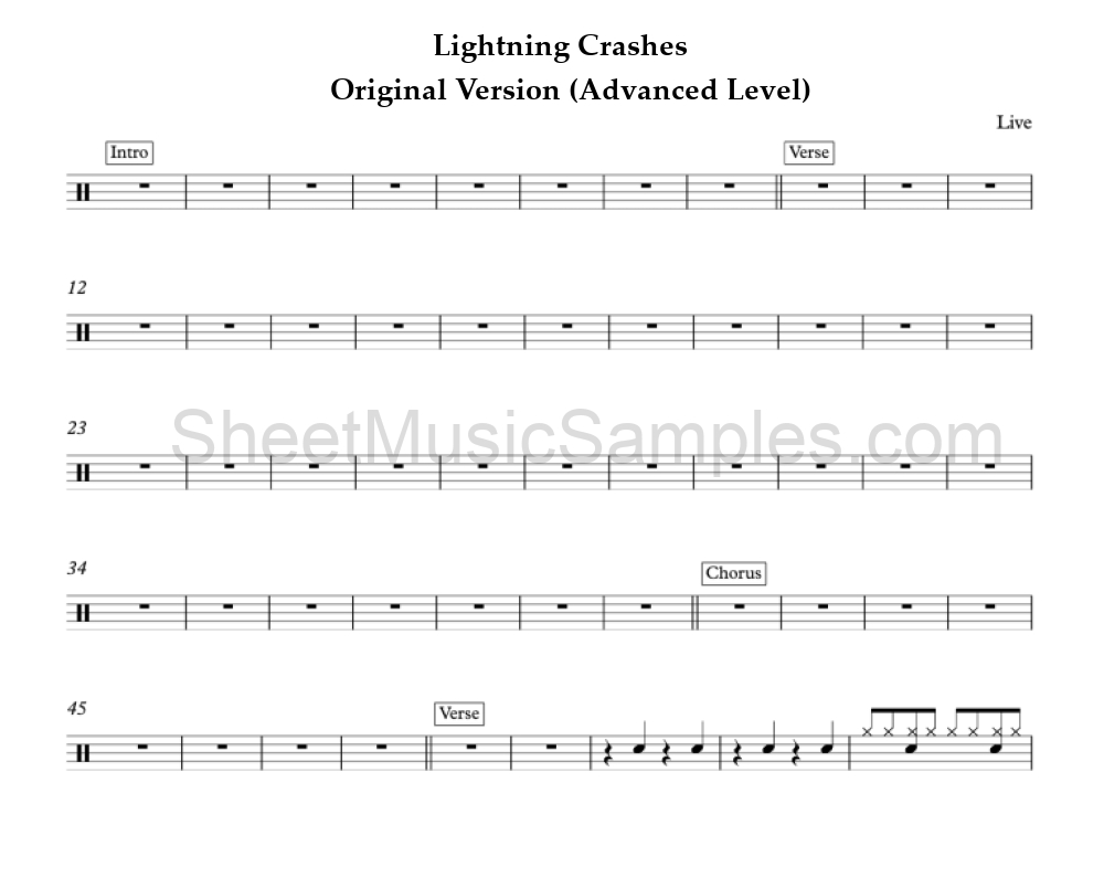 Lightning Crashes - Original Version (Advanced Level)