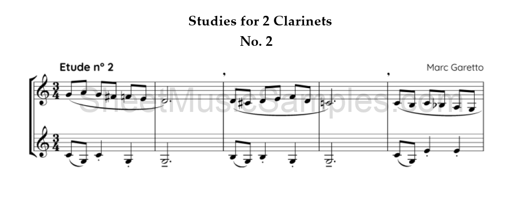 Studies for 2 Clarinets - No. 2