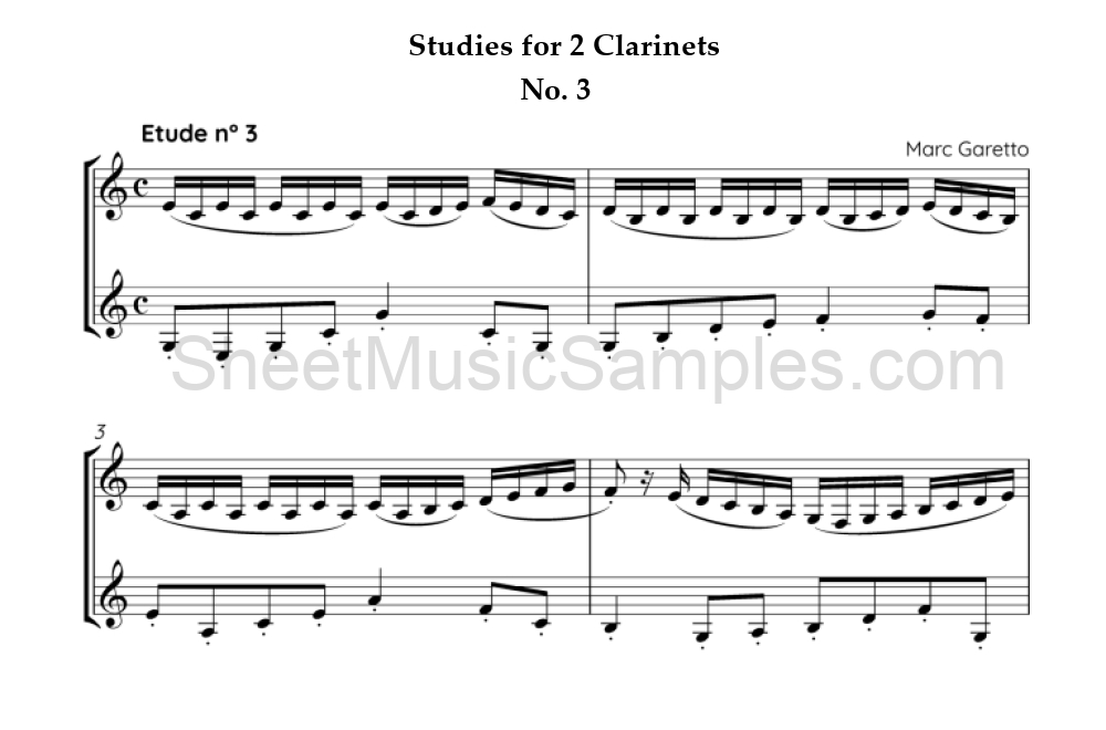 Studies for 2 Clarinets - No. 3