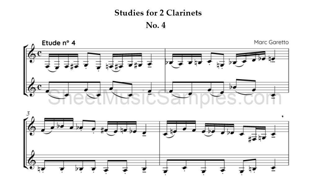 Studies for 2 Clarinets - No. 4