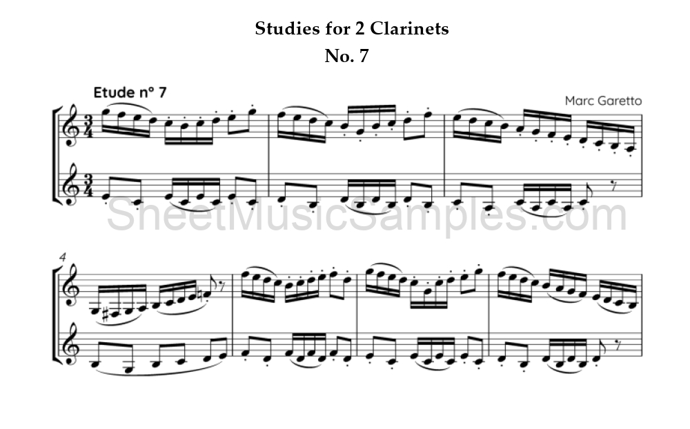 Studies for 2 Clarinets - No. 7