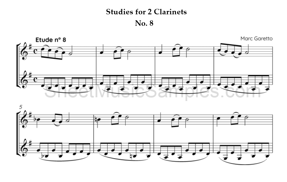 Studies for 2 Clarinets - No. 8