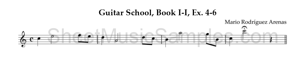 Guitar School, Book I-I, Ex. 4-6