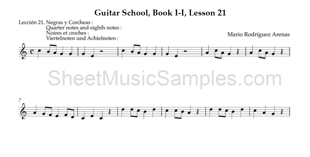 Guitar School, Book I-I, Lesson 21