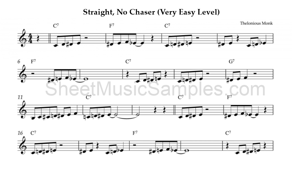 Straight, No Chaser (Very Easy Level)