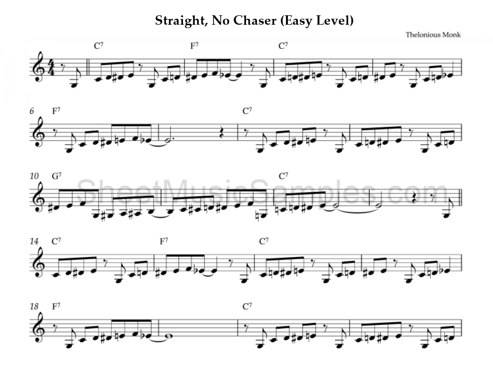 Straight, No Chaser (Easy Level)