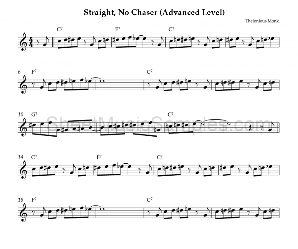 Straight, No Chaser (Advanced Level)