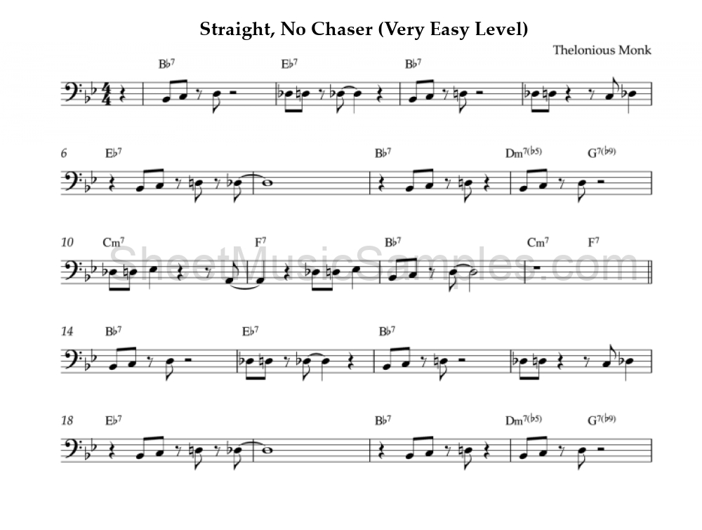 Straight, No Chaser (Very Easy Level)