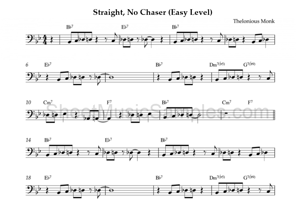 Straight, No Chaser (Easy Level)