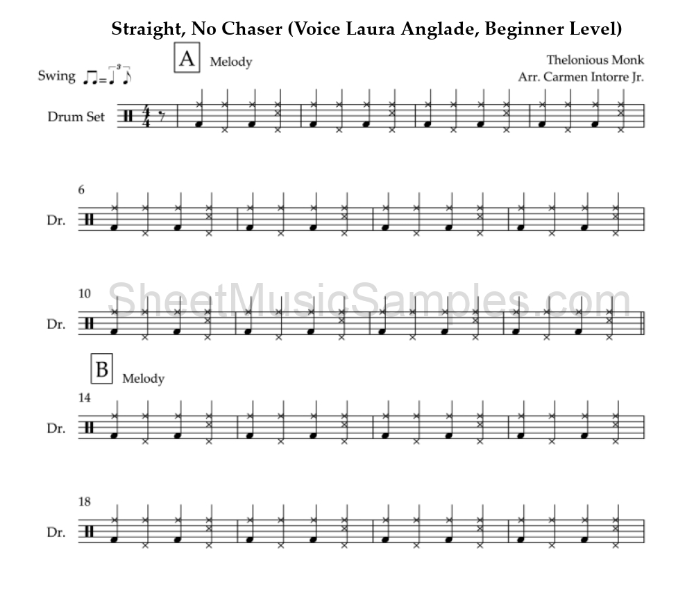 Straight, No Chaser (Voice Laura Anglade, Beginner Level)