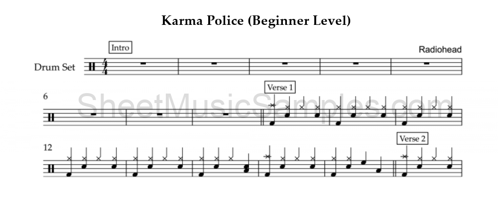 Karma Police (Beginner Level)