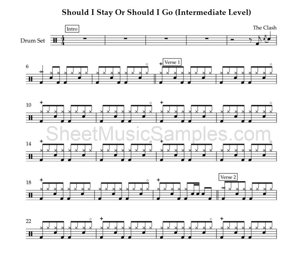 Should I Stay Or Should I Go (Intermediate Level)