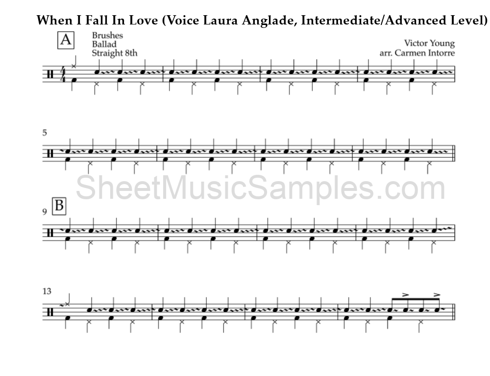 When I Fall In Love (Voice Laura Anglade, Intermediate/Advanced Level)