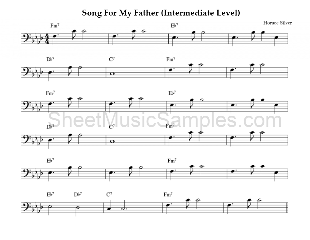 Song For My Father (Intermediate Level)