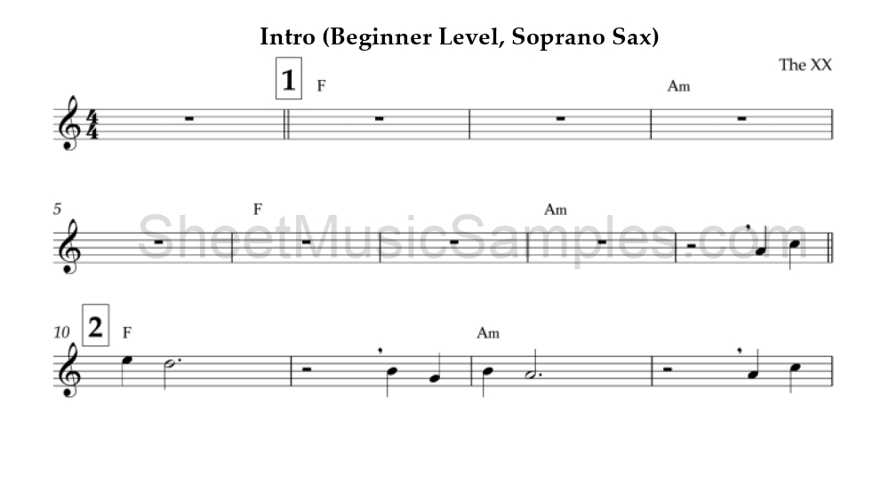 Intro (Beginner Level, Soprano Sax)