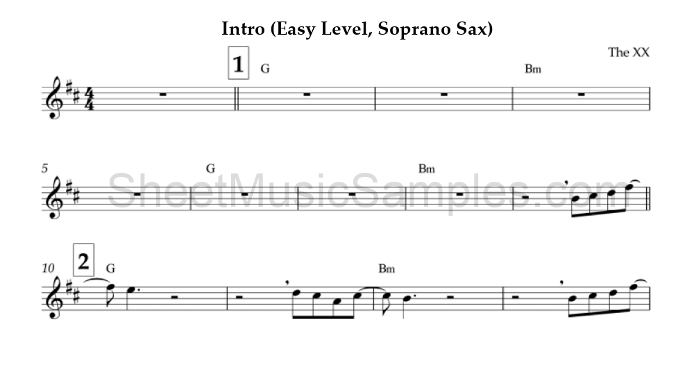 Intro (Easy Level, Soprano Sax)