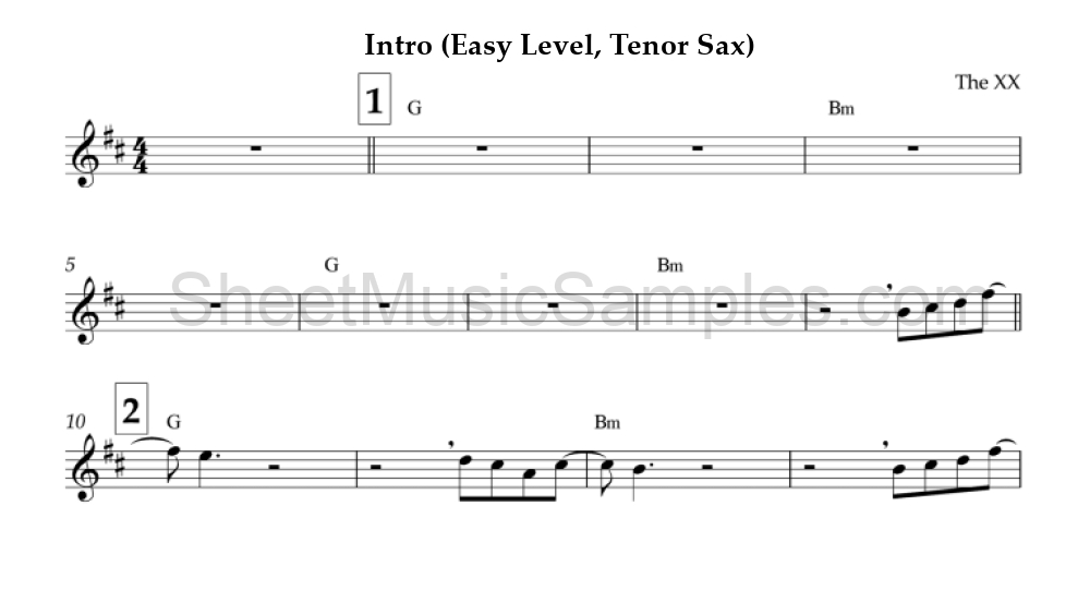 Intro (Easy Level, Tenor Sax)