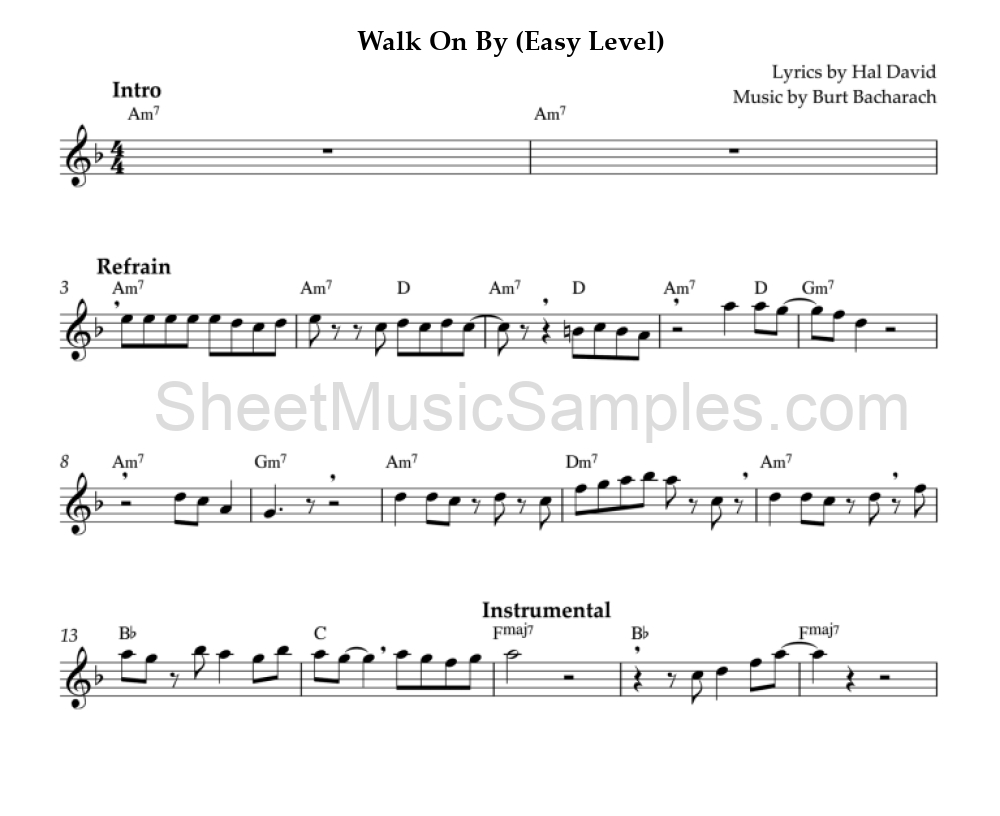 Walk On By (Easy Level)