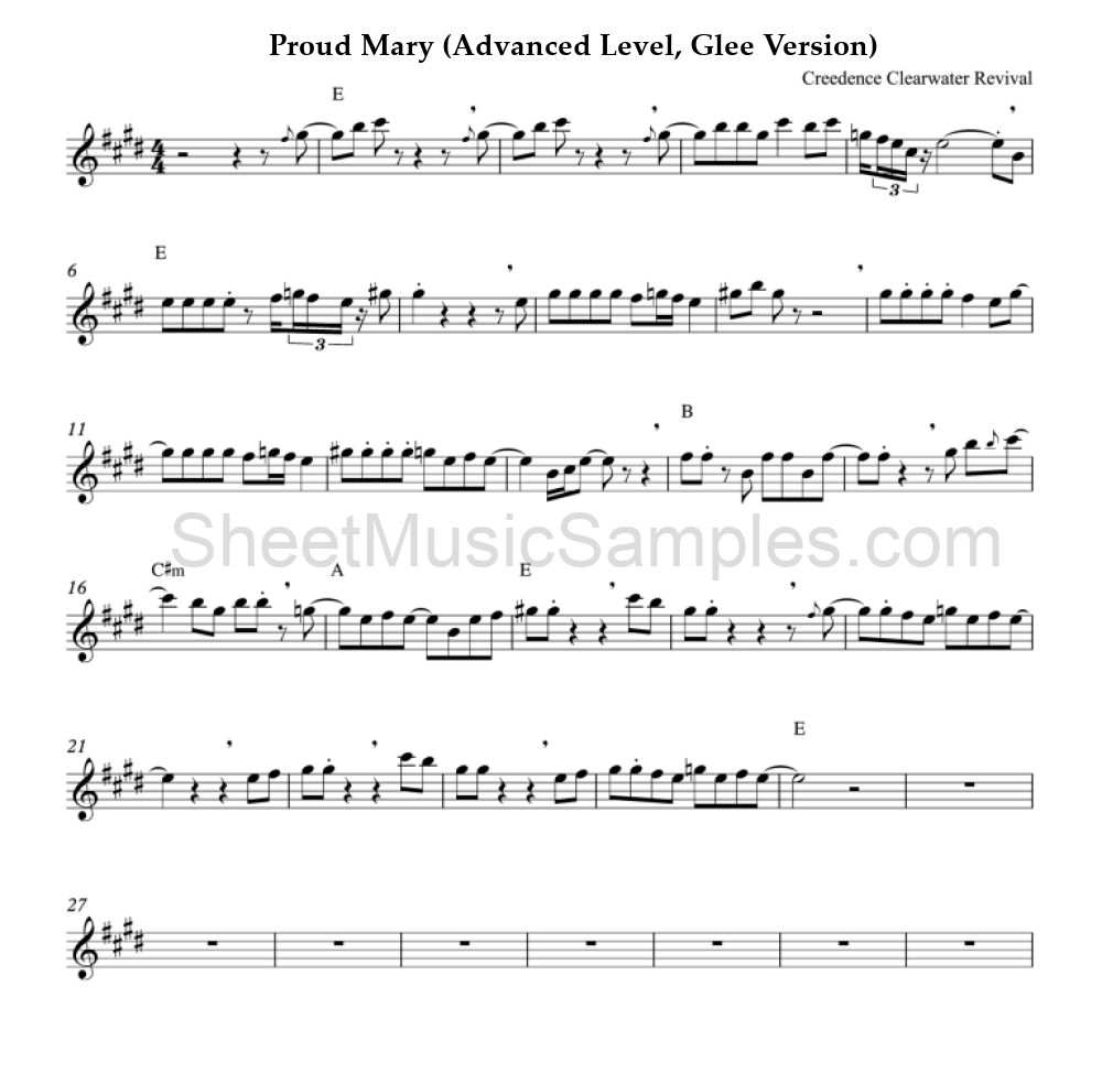 Proud Mary (Advanced Level, Glee Version)