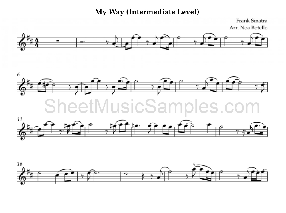 My Way (Intermediate Level)