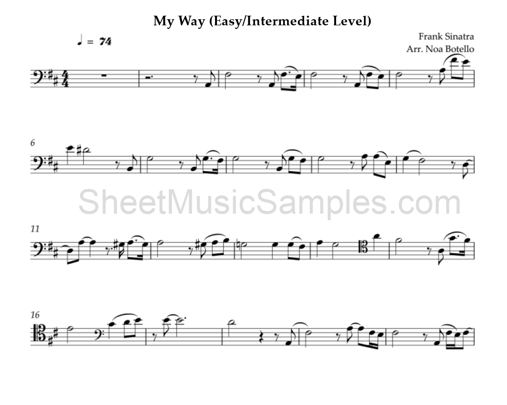 My Way (Easy/Intermediate Level)