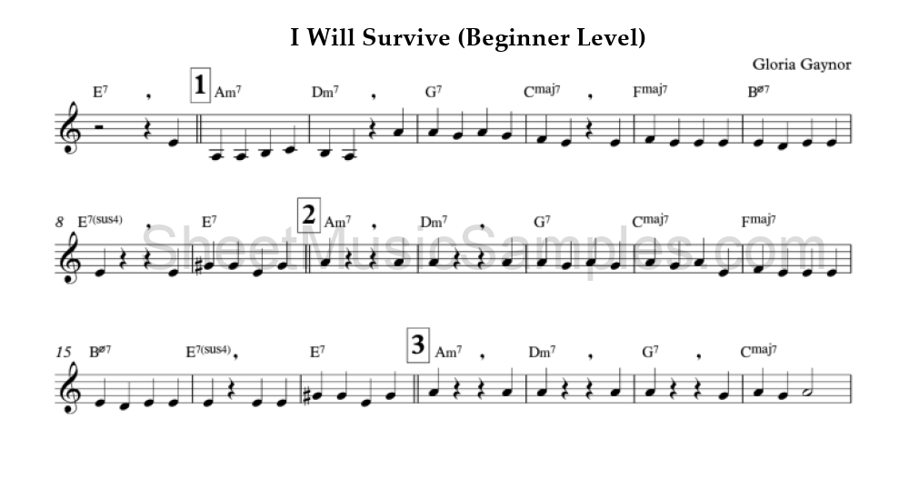 I Will Survive (Beginner Level)